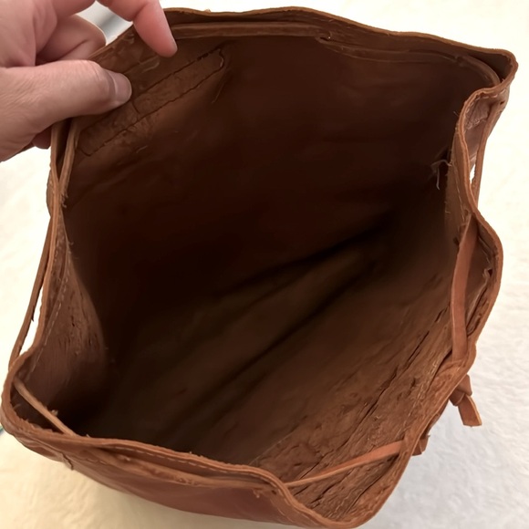 Vintage Handmade Leather Backpack - Picture 12 of 13